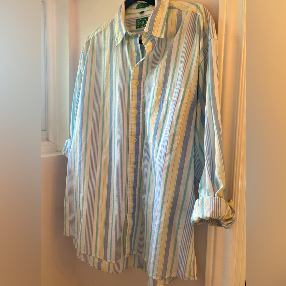 Vintage Oversized Multi Striped Buttondown
